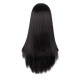 28 Inch Long Straight Synthetic Wig for Women, Pale Hot Pink Heat-Friendly Fibre, Adjustable Cap