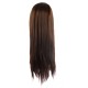 28 Inch Long Straight Synthetic Wig for Women, Pale Hot Pink Heat-Friendly Fibre, Adjustable Cap