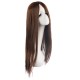 28 Inch Long Straight Synthetic Wig for Women, Pale Hot Pink Heat-Friendly Fibre, Adjustable Cap