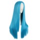 28 Inch Long Straight Synthetic Wig for Women, Pale Hot Pink Heat-Friendly Fibre, Adjustable Cap