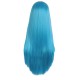 28 Inch Long Straight Synthetic Wig for Women, Pale Hot Pink Heat-Friendly Fibre, Adjustable Cap