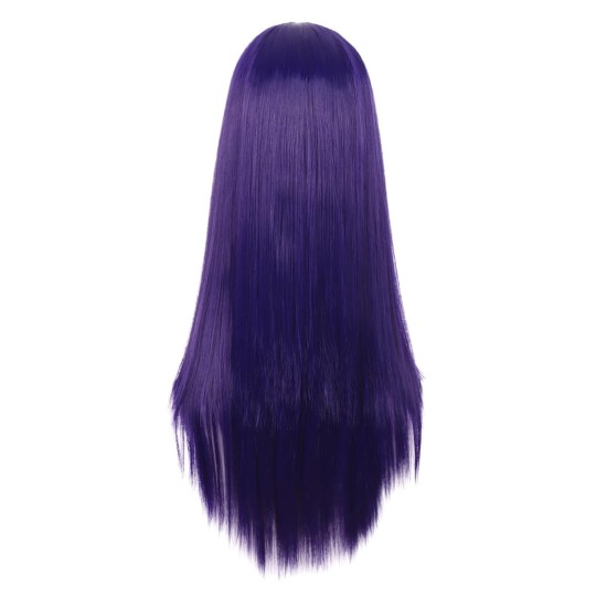 28 Inch Long Straight Synthetic Wig for Women, Pale Hot Pink Heat-Friendly Fibre, Adjustable Cap