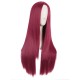 28 Inch Long Straight Synthetic Wig for Women, Pale Hot Pink Heat-Friendly Fibre, Adjustable Cap