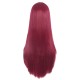28 Inch Long Straight Synthetic Wig for Women, Pale Hot Pink Heat-Friendly Fibre, Adjustable Cap