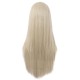 28 Inch Long Straight Synthetic Wig for Women, Pale Hot Pink Heat-Friendly Fibre, Adjustable Cap