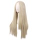 28 Inch Long Straight Synthetic Wig for Women, Pale Hot Pink Heat-Friendly Fibre, Adjustable Cap
