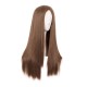 28 Inch Long Straight Synthetic Wig for Women, Pale Hot Pink Heat-Friendly Fibre, Adjustable Cap