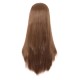 28 Inch Long Straight Synthetic Wig for Women, Pale Hot Pink Heat-Friendly Fibre, Adjustable Cap