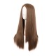 28 Inch Long Straight Synthetic Wig for Women, Pale Hot Pink Heat-Friendly Fibre, Adjustable Cap