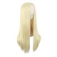 28 Inch Long Straight Synthetic Wig for Women, Pale Hot Pink Heat-Friendly Fibre, Adjustable Cap