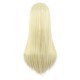 28 Inch Long Straight Synthetic Wig for Women, Pale Hot Pink Heat-Friendly Fibre, Adjustable Cap
