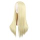 28 Inch Long Straight Synthetic Wig for Women, Pale Hot Pink Heat-Friendly Fibre, Adjustable Cap