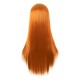 28 Inch Long Straight Synthetic Wig for Women, Pale Hot Pink Heat-Friendly Fibre, Adjustable Cap