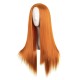 28 Inch Long Straight Synthetic Wig for Women, Pale Hot Pink Heat-Friendly Fibre, Adjustable Cap