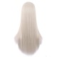 28 Inch Long Straight Synthetic Wig for Women, Pale Hot Pink Heat-Friendly Fibre, Adjustable Cap