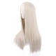 28 Inch Long Straight Synthetic Wig for Women, Pale Hot Pink Heat-Friendly Fibre, Adjustable Cap