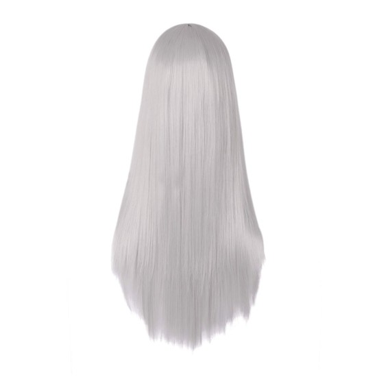 28 Inch Long Straight Synthetic Wig for Women, Pale Hot Pink Heat-Friendly Fibre, Adjustable Cap