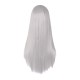 28 Inch Long Straight Synthetic Wig for Women, Pale Hot Pink Heat-Friendly Fibre, Adjustable Cap