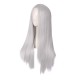 28 Inch Long Straight Synthetic Wig for Women, Pale Hot Pink Heat-Friendly Fibre, Adjustable Cap