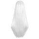 28 Inch Long Straight Synthetic Wig for Women, Pale Hot Pink Heat-Friendly Fibre, Adjustable Cap