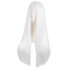 28 Inch Long Straight Synthetic Wig for Women, Pale Hot Pink Heat-Friendly Fibre, Adjustable Cap