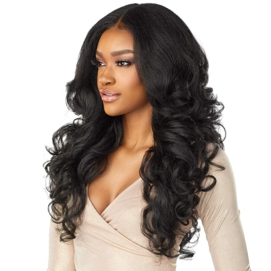 Long Loose Wave 13x6 Lace Front Wig for Women, Pre-Plucked Hairline with Baby Hair, Glueless Heat-Friendly Synthetic Hair, 16 Colours