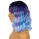 12 Inch Wavy Bob Wig with Bangs, Curly Short Bob Synthetic Hair for Women