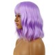 12 Inch Wavy Bob Wig with Bangs, Curly Short Bob Synthetic Hair for Women