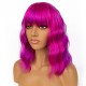12 Inch Wavy Bob Wig with Bangs, Curly Short Bob Synthetic Hair for Women