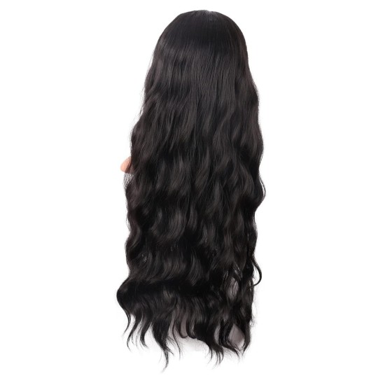 28 Inch Long Curly Wig with Middle Part, Heat-Friendly Synthetic Cosplay Wig for Women