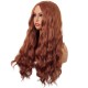 28 Inch Long Curly Wig with Middle Part, Heat-Friendly Synthetic Cosplay Wig for Women
