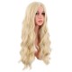 28 Inch Long Curly Wig with Middle Part, Heat-Friendly Synthetic Cosplay Wig for Women