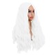28 Inch Long Curly Wig with Middle Part, Heat-Friendly Synthetic Cosplay Wig for Women