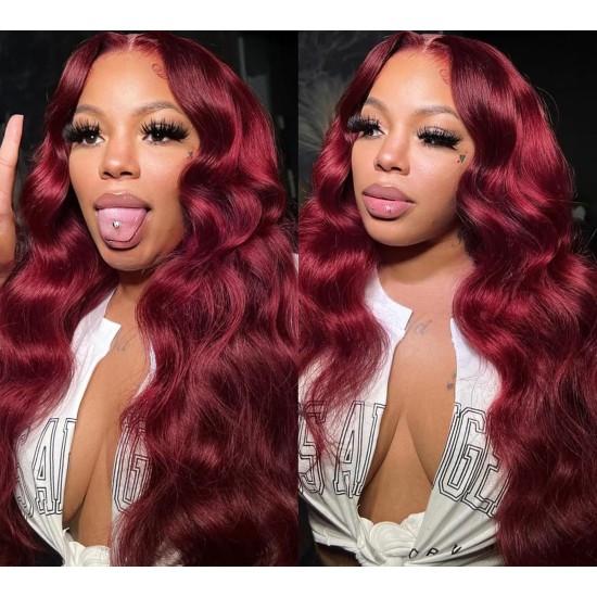 13x6 HD Lace Front Wigs Human Hair Body Wave, 180 Density Pre-Plucked Glueless Wig for Women, 20-34 Inch, 7 Colours
