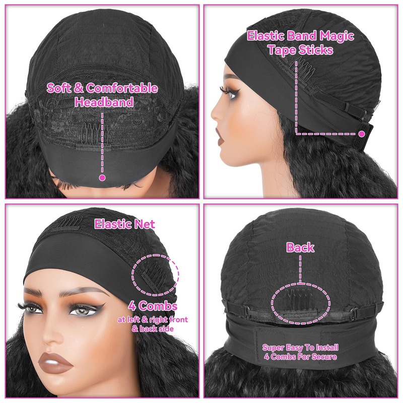Lace Front Wig Cap with Integrated Elastic Band and Volume